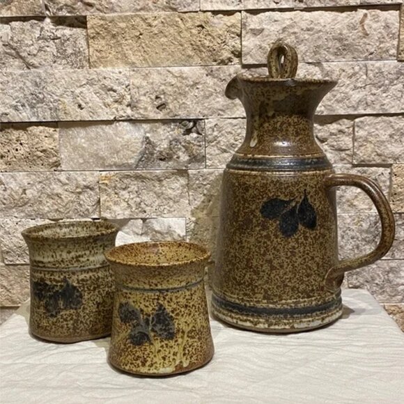 Stoneware Jug & Cup Set with Cork Stopper - Picture 11 of 11